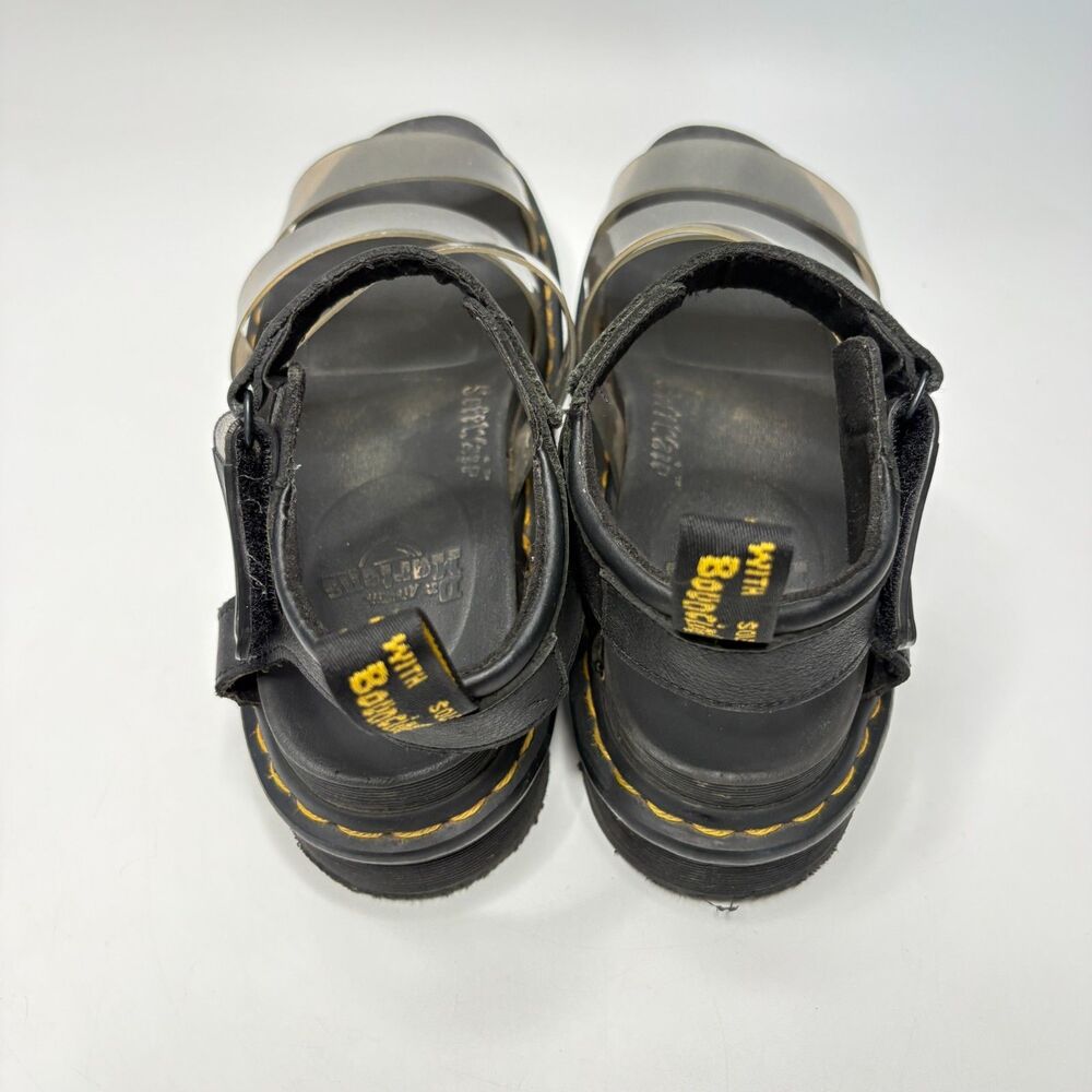 DR. MARTEN Blaire Jelly Black Festival Goth Glitter Straps Sandal Womens Size 9 - Picture 5 of 8